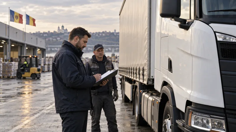 Coordonator și transportator verifică detaliile cursei