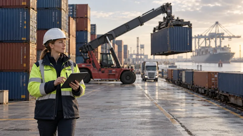 Coordonarea transportului containerizat într-un terminal